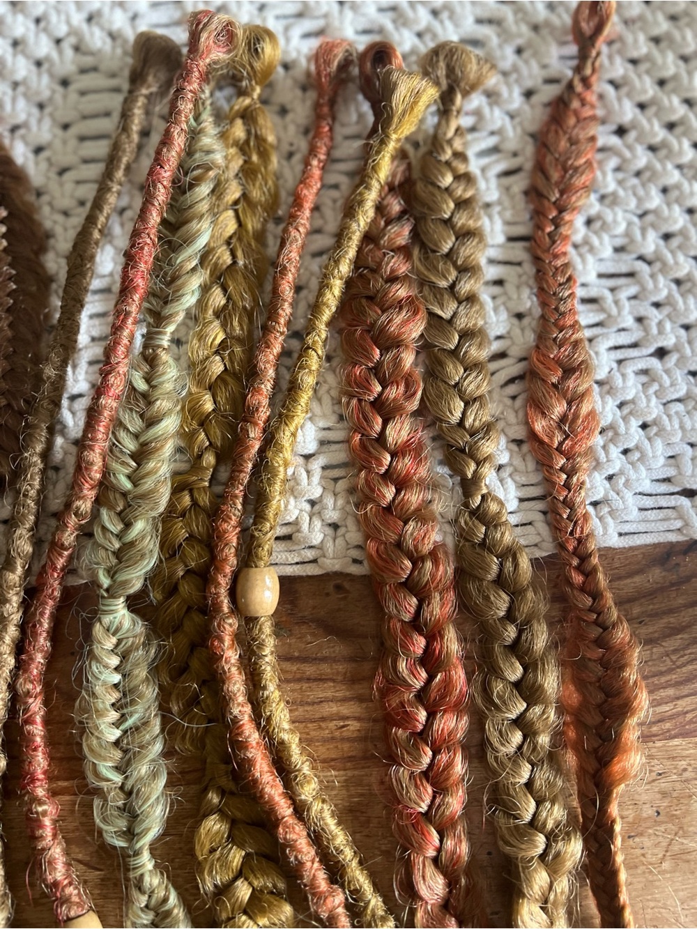 Hand-Braided Colorful Hair Extensions - Multi-Color - Picture 4 of 7